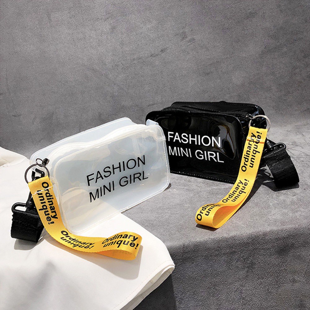Túi Đeo Chéo Bằng Pvc Trong Suốt Nhiều Màu Thời Trang Cho Nữ