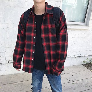 ÁO SƠ MI FLANNEL CARO ĐỎ