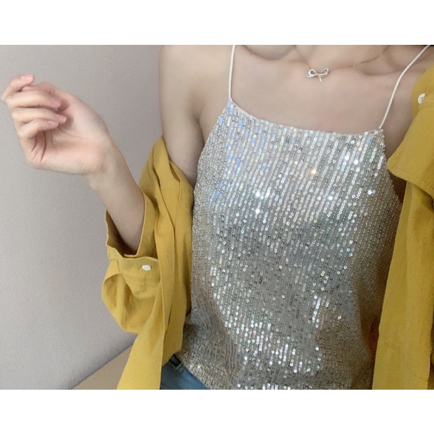 Áo 2 dây lấp lánh