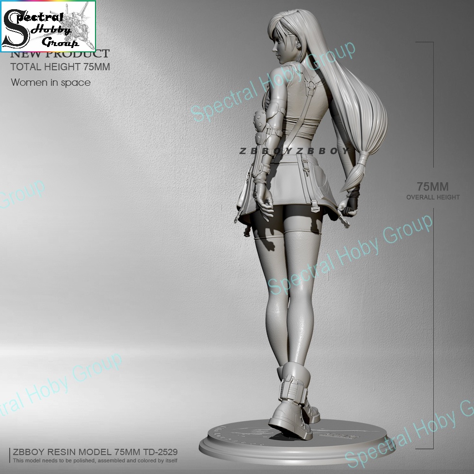 Mô hình nhựa Resin 75mm Tifa final fantasy ff7 TD2529