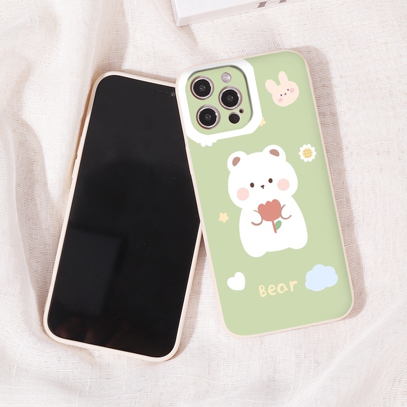 Ốp iphone - Ốp lưng iphone 13 gấu Bear và khủng long dễ thương dành cho ip 6 đến 13promax - nn078