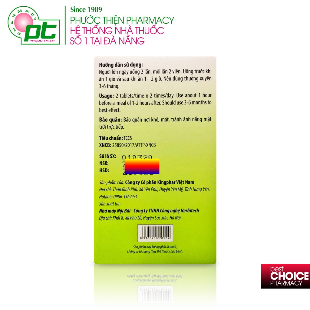 Viên Uống Gai Xương Kingphar Mạnh Gân Cốt Lọ 40 Viên hỗ trợ đau nhức xương khớp
