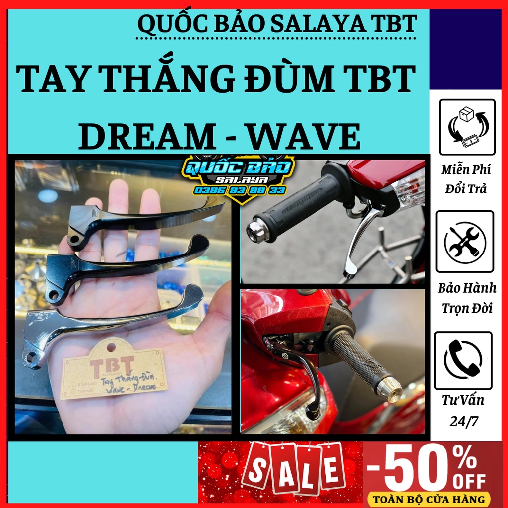 Tay thắng tbt nhôm nhiều mẫu lắp cho wave dream &amp; đa số các dòng xe thắng đùm