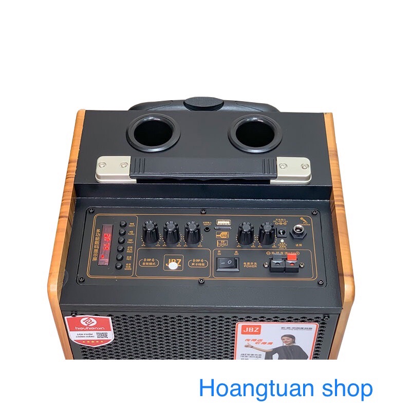 Loa kéo di động JBZ J2, loa karaoke vỏ gỗ, bass 3 tấc