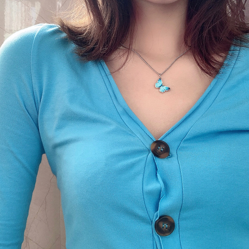 Unisex Choker Necklace Pendant Long korean hiphop