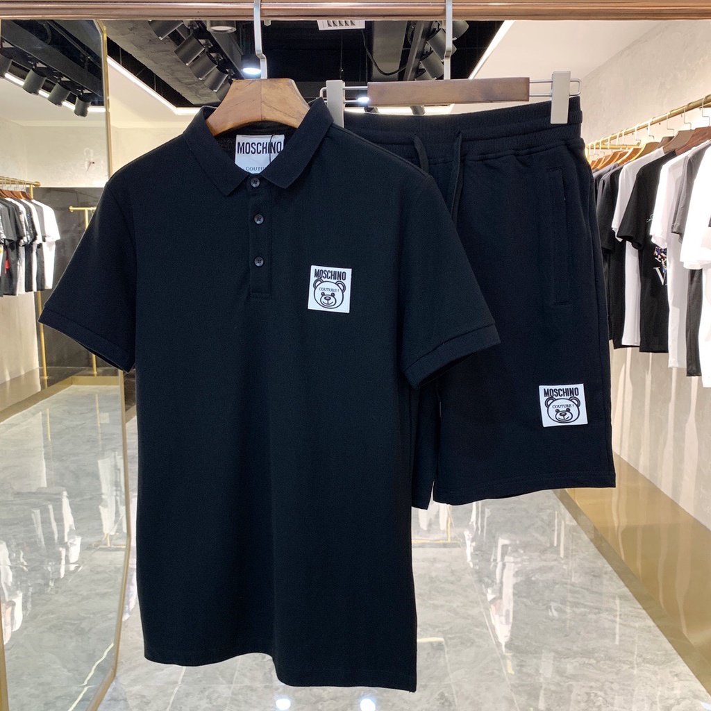 M0Schin0   Áo Thun Polo Da Cotton Ngắn Tay Thời Trang Mùa Hè Dành Cho Nam 2021