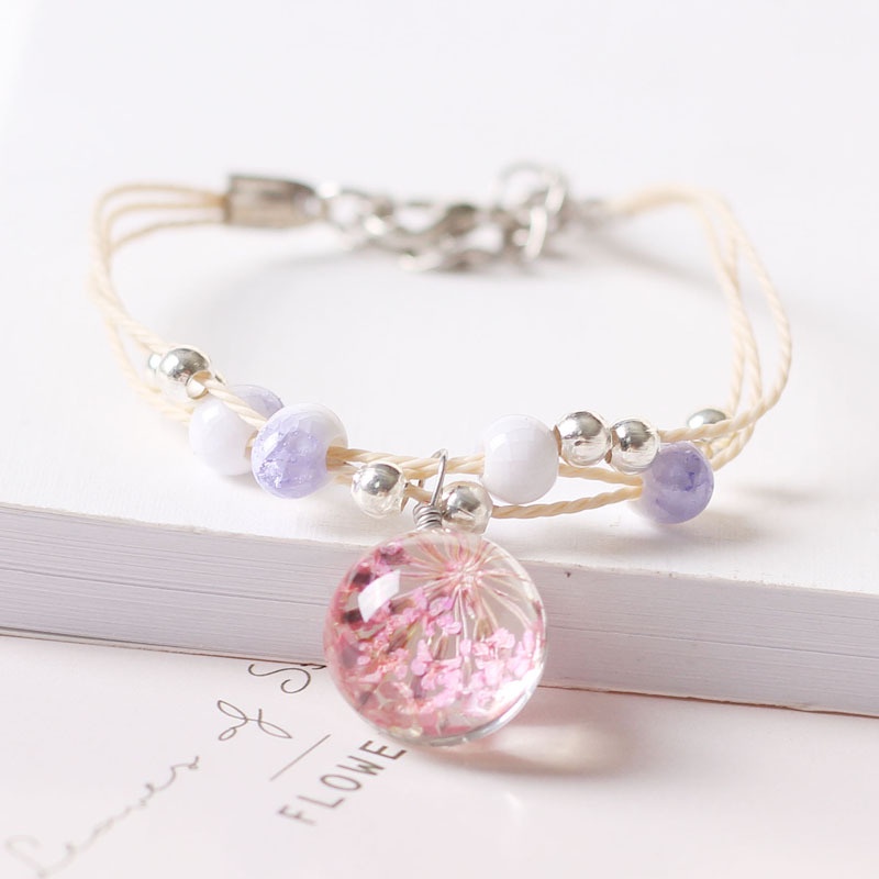 Vòng Tay Mặt Hoa Sứ Thiết Kế Đơn Giản Sáng Tạo Cho Nữ | BigBuy360 - bigbuy360.vn