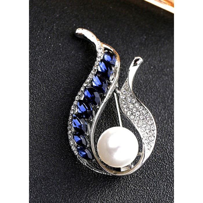 Cài áo thời trang đính đá xanh sang trọng GC59