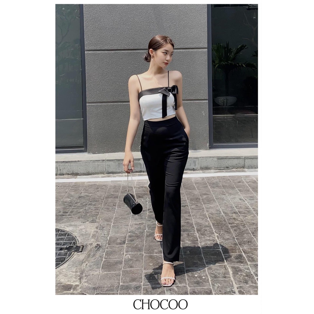 Áo thiết kế nữ CHOCOO TISLA KNOT CROP 2 dây cúp ngực