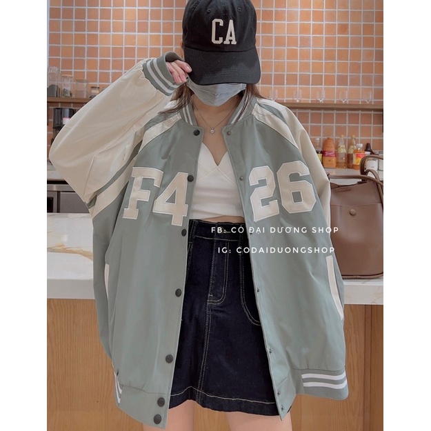Áo bomber F426 pha tay