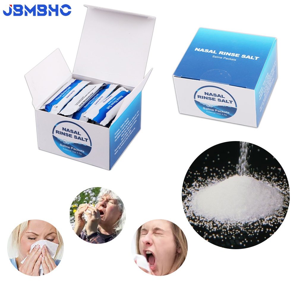 Túi Muối Vệ Sinh Mũi 30 Túi 2.7/4.5g Giảm Nước Cho Người Lớn Và Trẻ Em