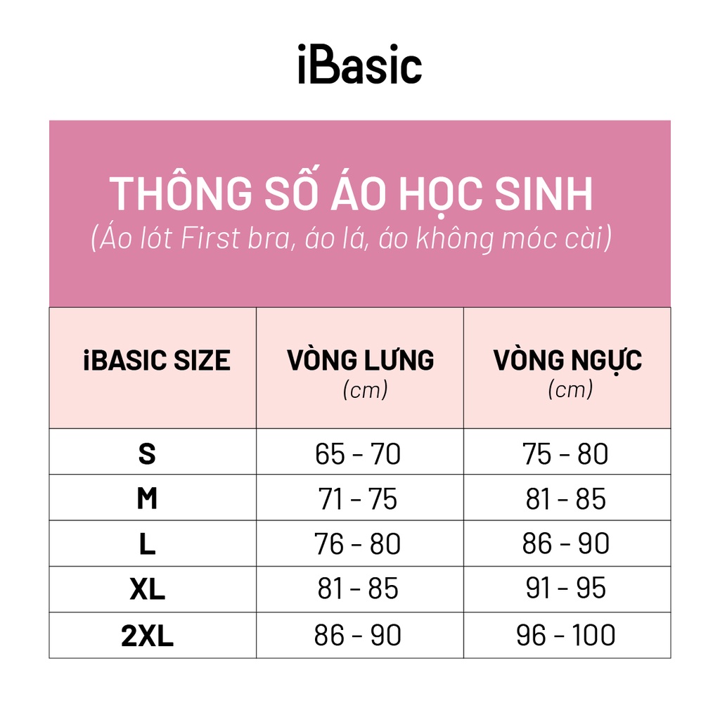 Combo 3 áo lót cami ngắn iBasic VA111
