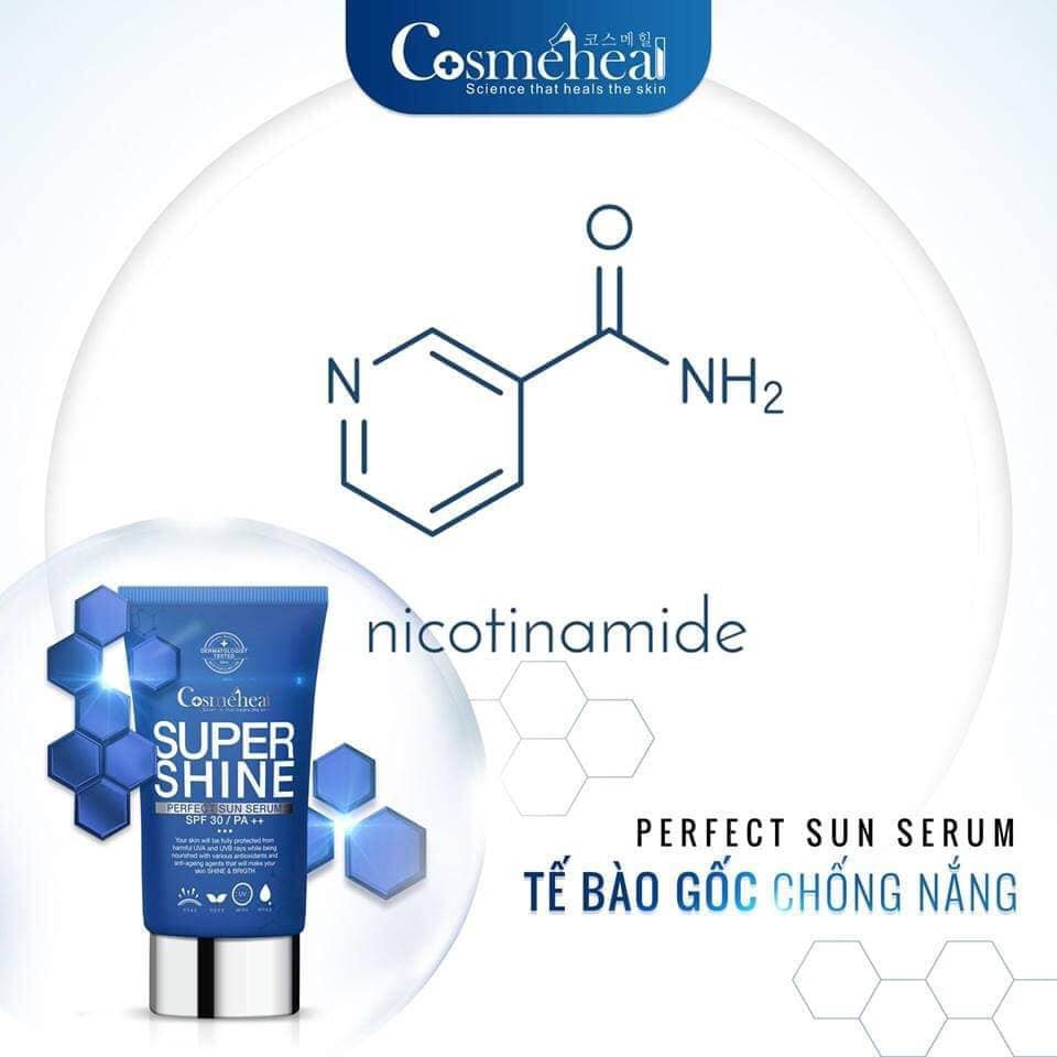 Kem tế bào gốc chống nắng nội sinh Cosmeheal SUPERSHINE Perfect Sun Serum