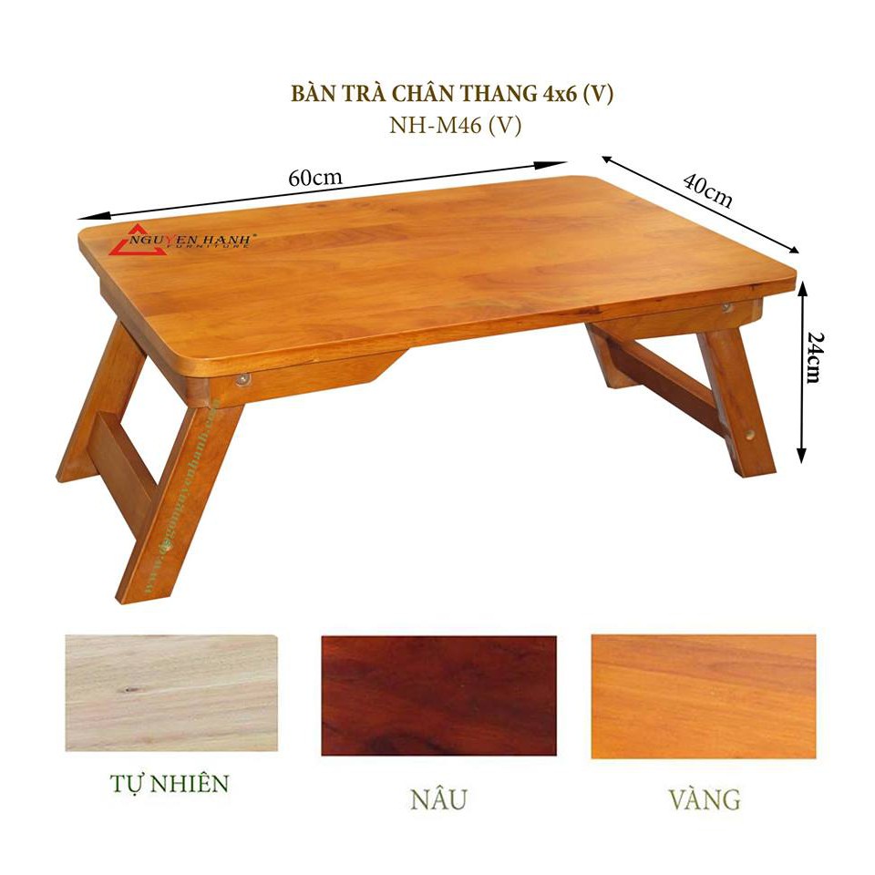 [FREESHIP] BÀN HỌC GẤP GỌN BẰNG GỖ (60*40cm) - NHỰA PVC (68x35.8x27.5cm)