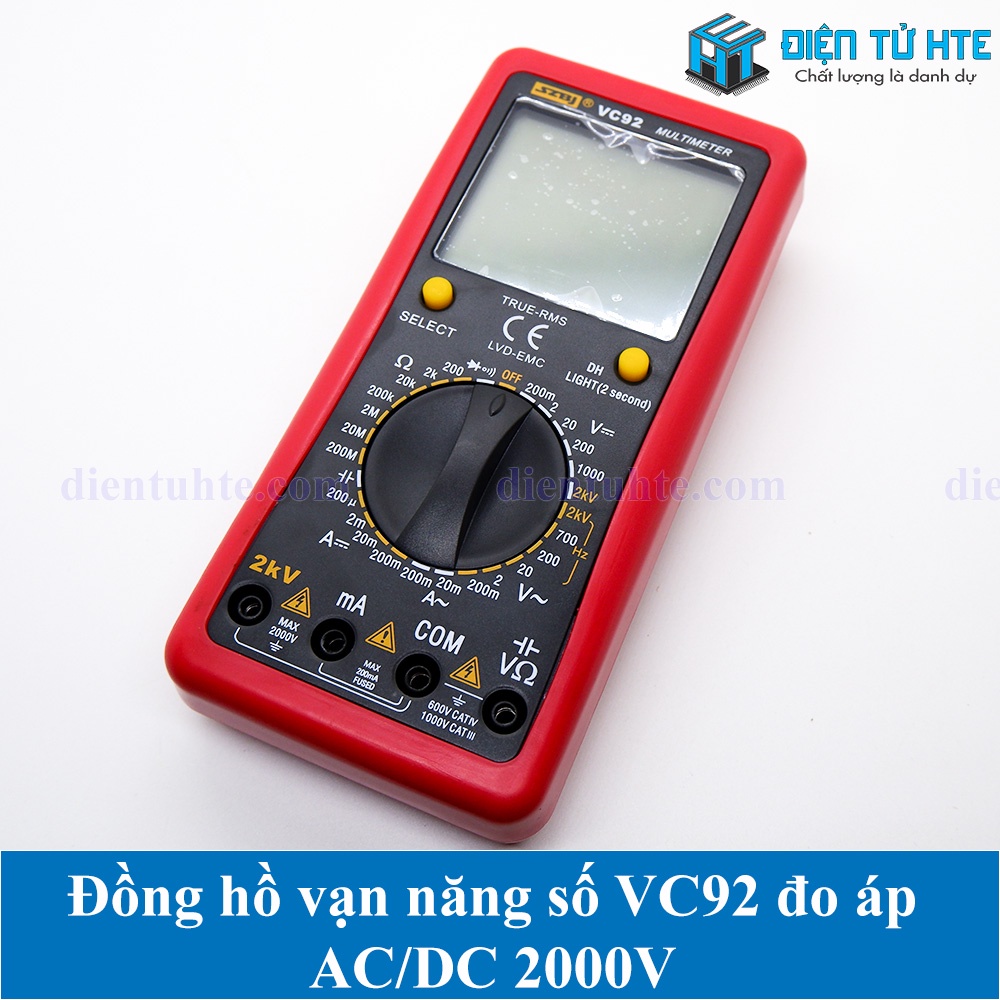 Đồng hồ vạn năng số VC92 đo áp AC/DC 2000V