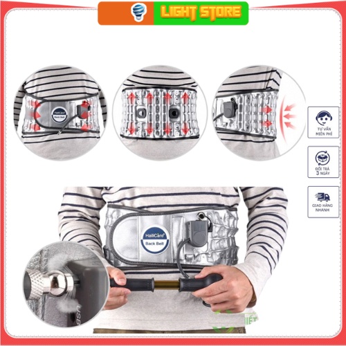 Đai Hơi Cột Sống - Đai Hơi Kéo Giãn Cột Sống, Giáp Áp Lực Tỳ Đè Lên Đĩa Đệm, Cột Sống Thắt Lưng, Giảm Đau Lưng Hiệu Quả