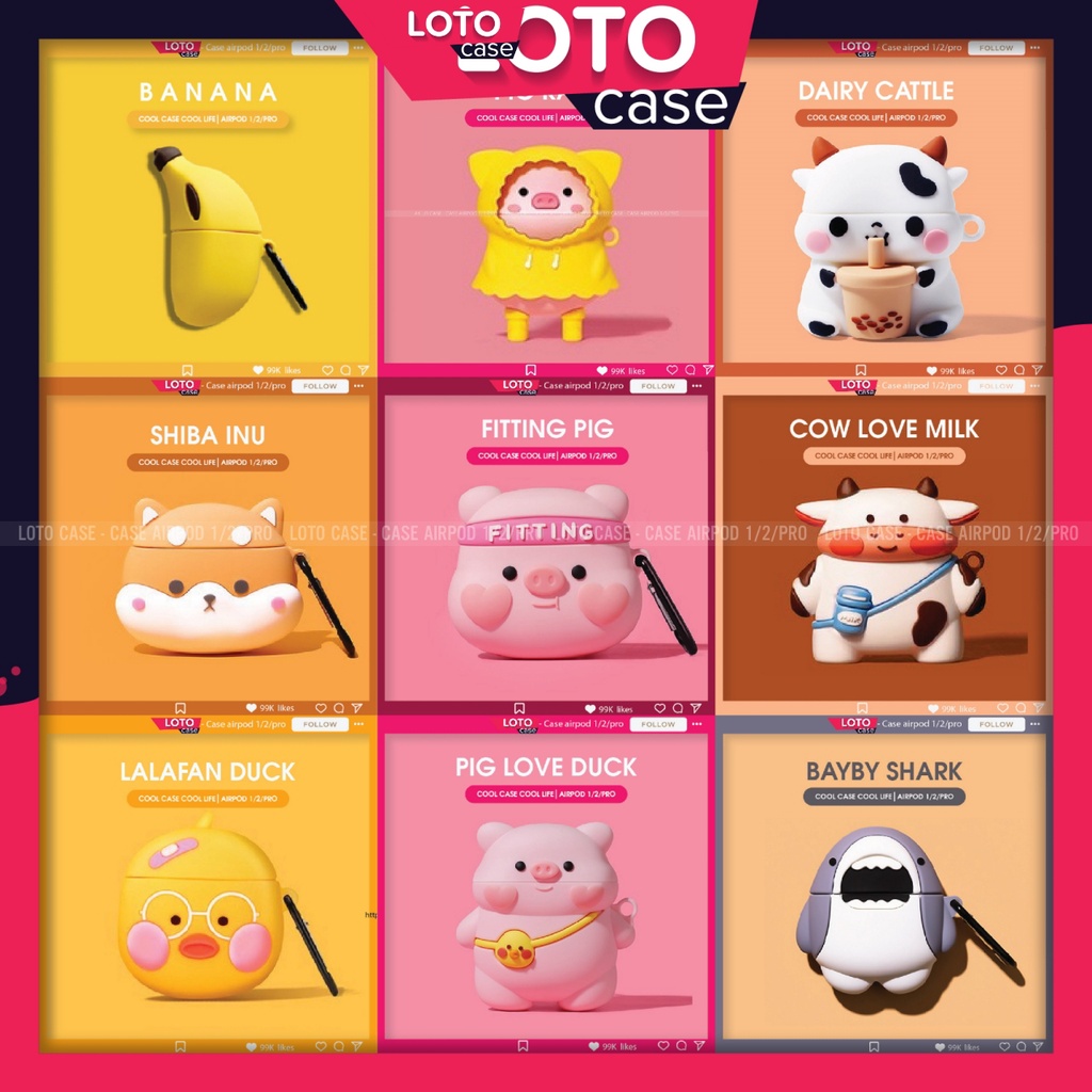 Vỏ Case Airpod case Airpod pro tai nghe bluetooth thời trang tai nghe Không dây cute dễ thương cao c