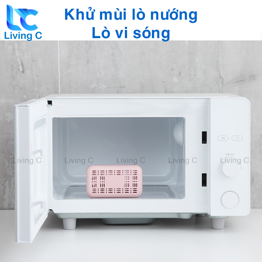 Khử mùi tủ lạnh than hoạt tính Living C, tẩy sạch mùi tủ lạnh , tủ giày , quần áo , ô tô với miếng hút chân không _HM