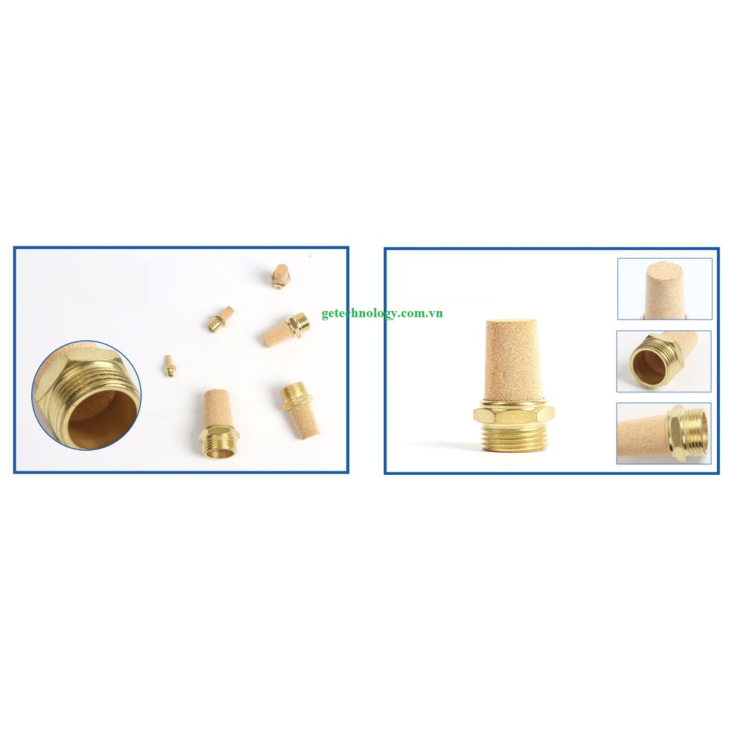 Giảm âm, giảm thanh khí nén bằng đồng BSL-01, SBL-02, SBL-03, SBL-04, SBL-M5, BSL06, BSL10 1 inch