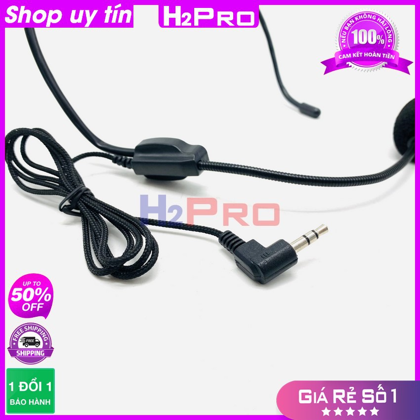 Micro Trợ Giảng Có Dây Cao Cấp, Âm Thanh Chuẩn Và Rõ Nét, Micro Quàng Tai Có Dây Dùng Cho Máy Trợ Giảng - H2Pro Audio