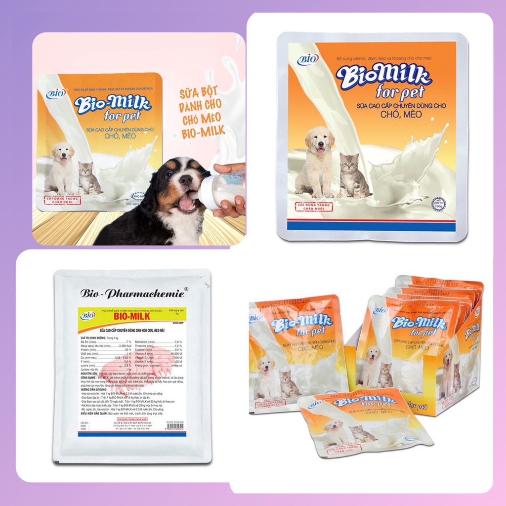 Sữa Cho Chó Mèo, Sữa Bio Cho Chó Mèo 100g