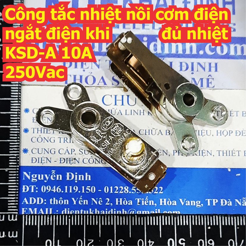 2 cái Công tắc nhiệt nồi cơm điện ngắt điện khi đủ nhiệt KSD-A 10A 250Vac kde8176