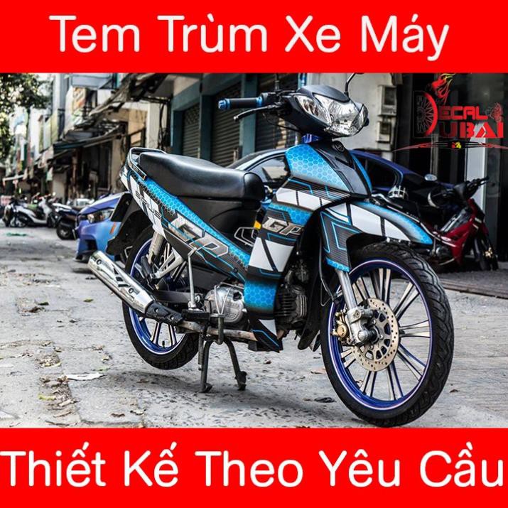 Tem Trùm Sirius Xanh Trắng GP