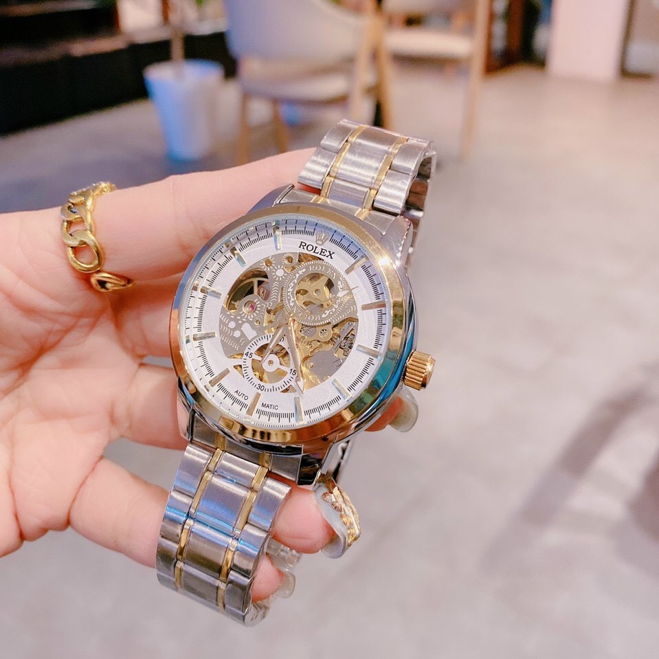 Đồng hồ cơ Rolex Nam dây thép không gỉ, bảo hành 12 tháng - Đồng hồ rolex MTP-STORE MTP-STORE