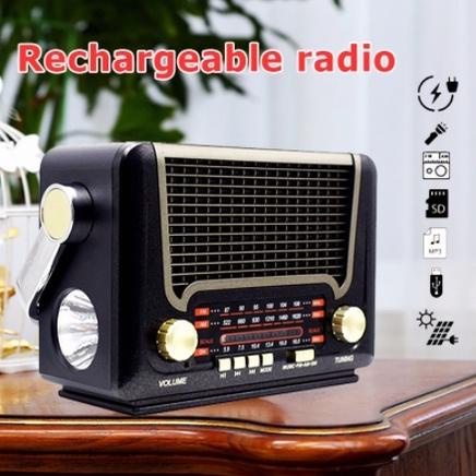 Đèn Pin Năng Lượng Mặt Trời 527BTS FM / AM / SW Có Thể Sạc Lại Được X03)