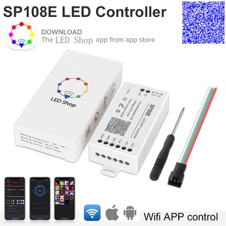 SP108E BỘ ĐIỀU KHIỂN LED FULL MÀU ARGB WS2812B WS2811 UCS1903 ĐIỀU KHIỂN QUA APP MOBILE WIFI