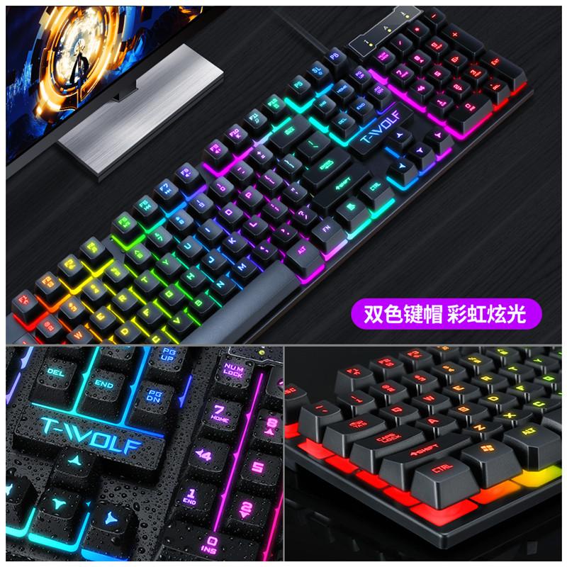 Bàn phím Gaming, Keyboard TF20  Led, bàn phím giả cơ, bàn phím máy tính, combo phím chuột