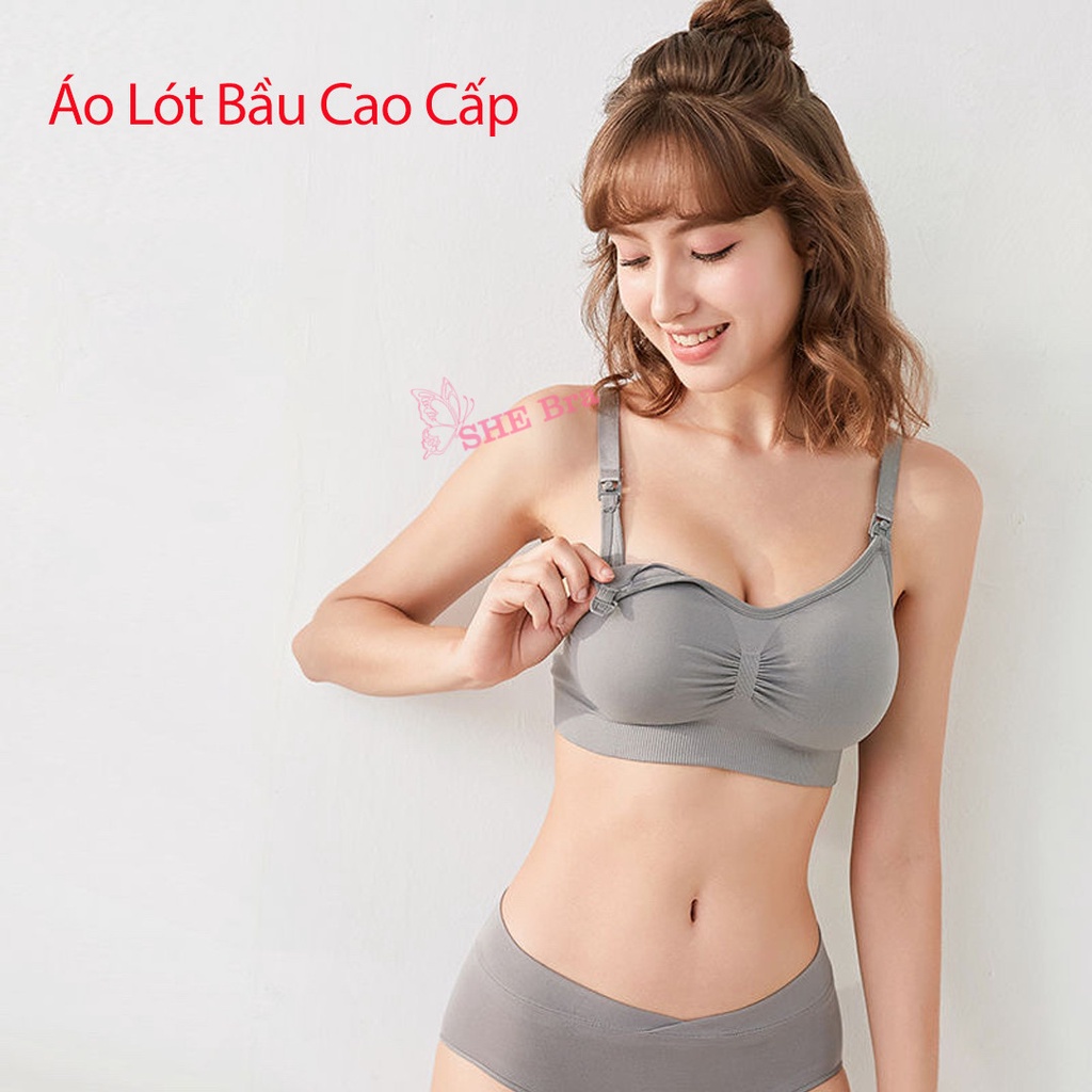 Áo Ngực Cho Con Bú Áo Lót Bầu Không Gọng Siêu Mềm Mại Thoải Mái ALB01