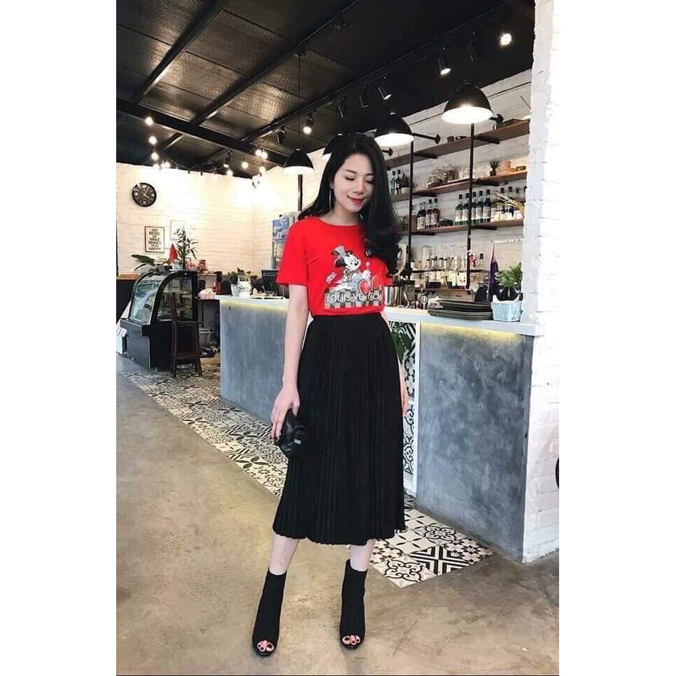 CHÂN VÁY XẾP LI DÁNG DÀi