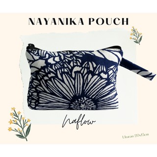 Túi đựng mỹ phẩm bằng vải Canvas màu xanh Navy