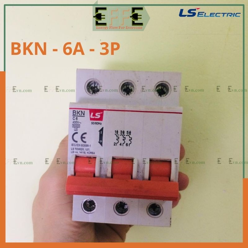 Aptomat 6A 3P - MCB cầu dao điện LS BKN C6