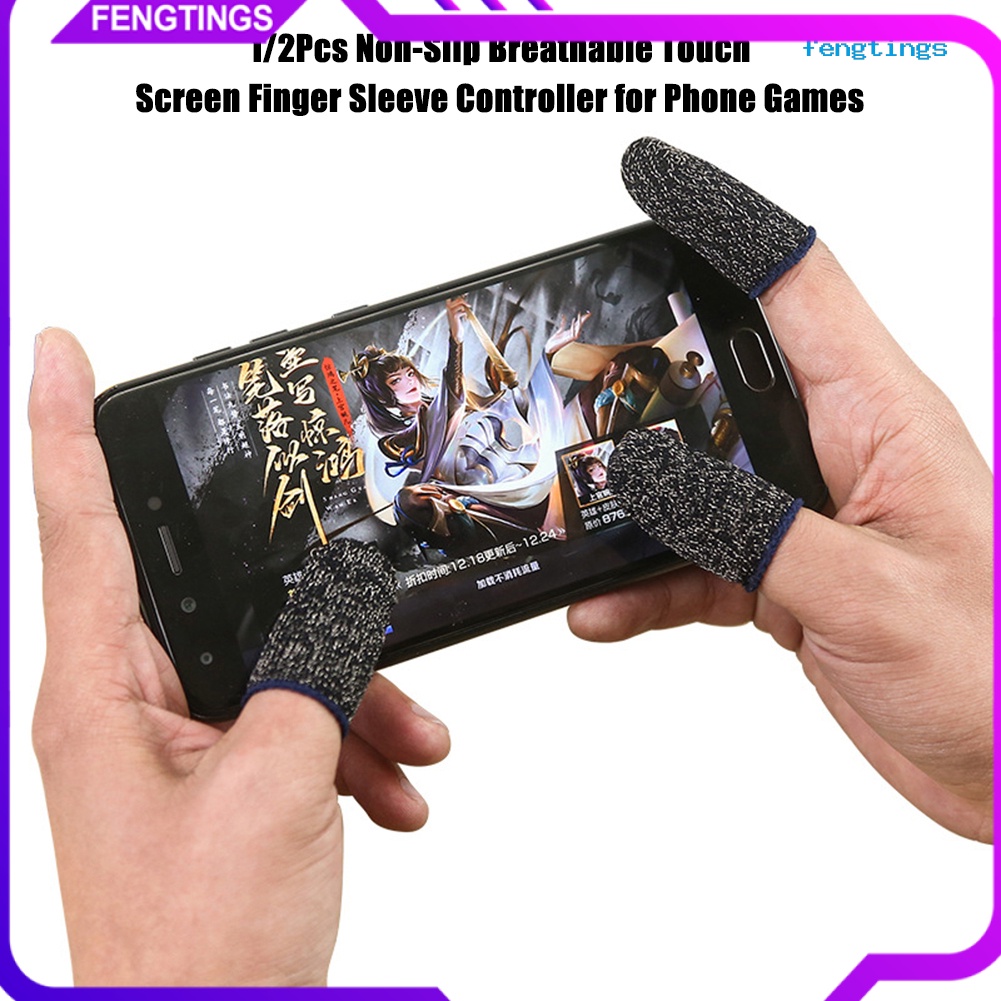 1/2 Bao Ngón Tay Chơi Game Điện Thoại Thoáng Khí Chống Trượt Có Thể Chạm Cảm Ứng