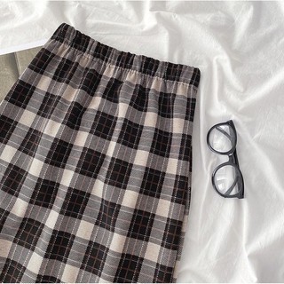 Chân Váy Dài Kẻ Chất Dạ - Titto Closet