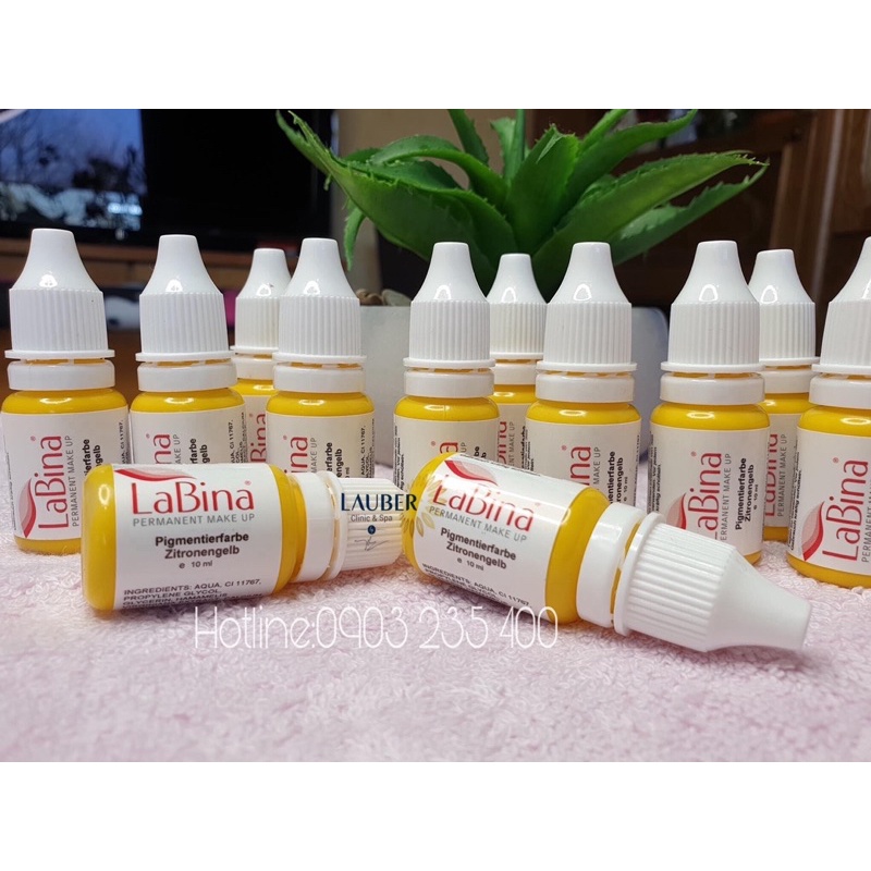 Mực phun xăm Labina _ Zitronengelb .Mực chính hãng nhập khẩu trực tiếp từ ĐỨC