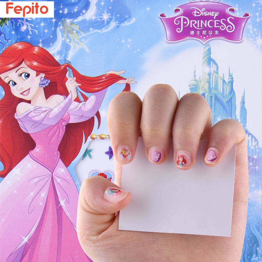 Set 5 Tấm Miếng Dán Móng Tay 3d Không Độc Hại Chống Thấm Nước Họa Tiết Hoạt Hình