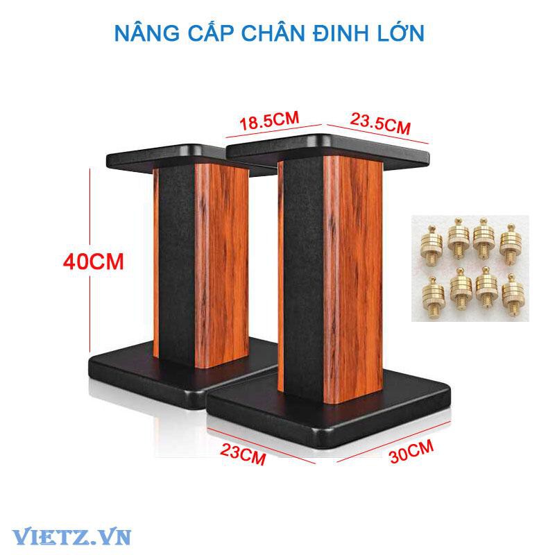 Chân loa Bookshelf gỗ 4 tấc (1 cặp cao 40cm) - Ảnh thật tự chụp