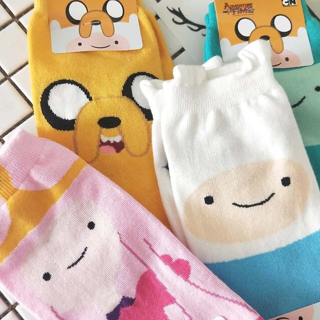 Tất/ Vớ ngắn Unisex Hàn Quốc The Adventure Time - Ảnh thật