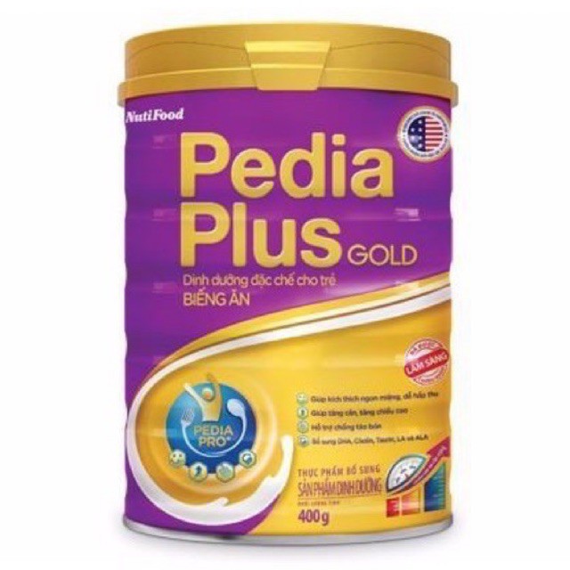 SỮA BỘT NUTI PEDIAPLUS GOLD LON 400G