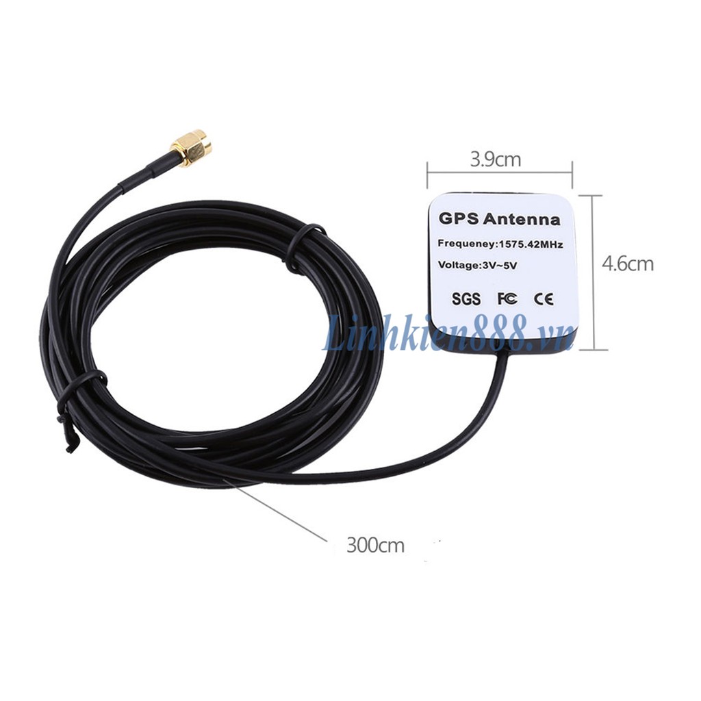 Anten GPS 1575.42Mhz SMA cáp 1m