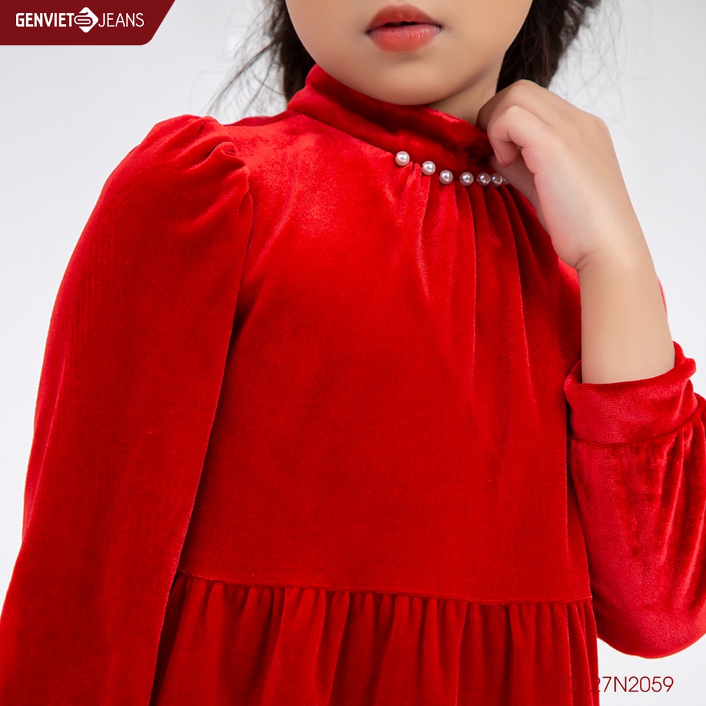 Đầm Nhung Bé Gái GENVIET ID127N2059