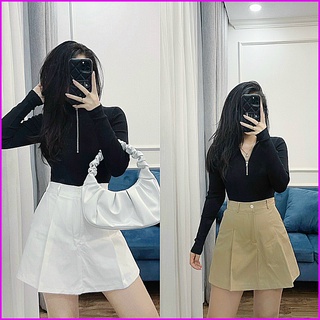 Chân váy kaki chữ a, Chân váy đen chữ a cạp chun sau lưng vải mềm mại