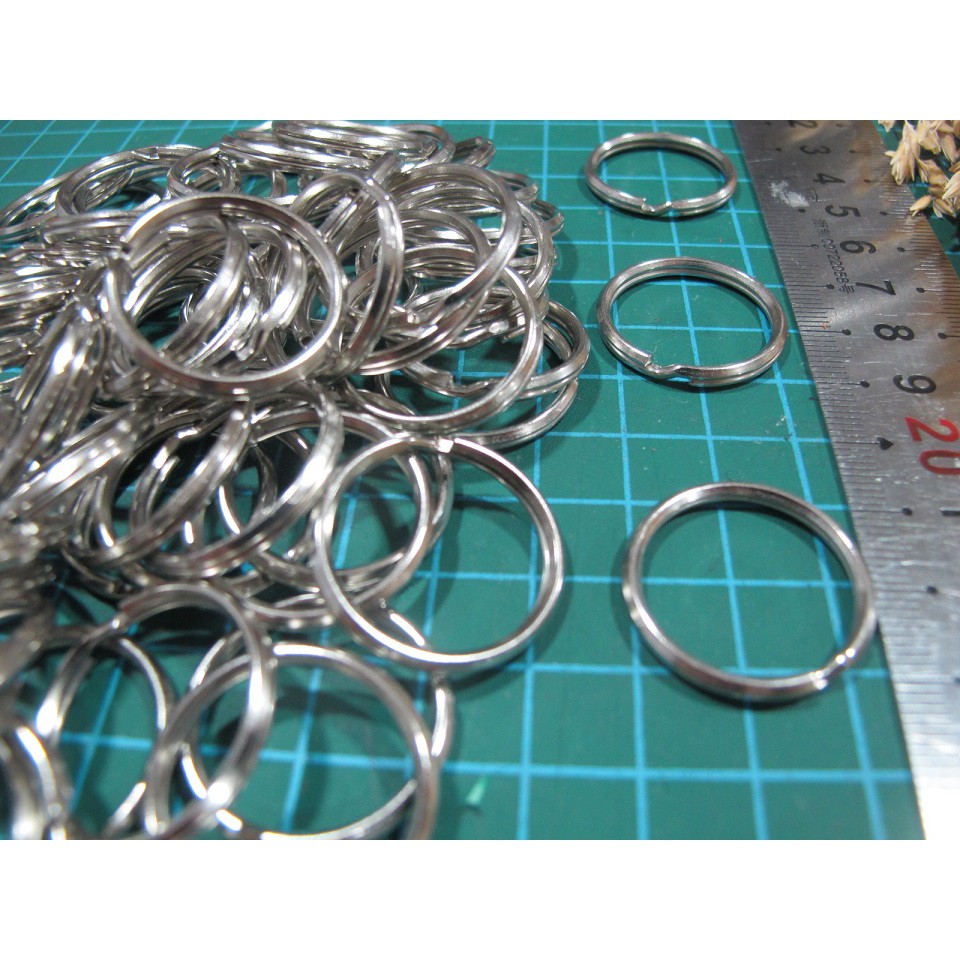 SET 30 Khoen Tròn INOX dày Dùng Móc chìa khóa hay ví bóp , hình ảnh