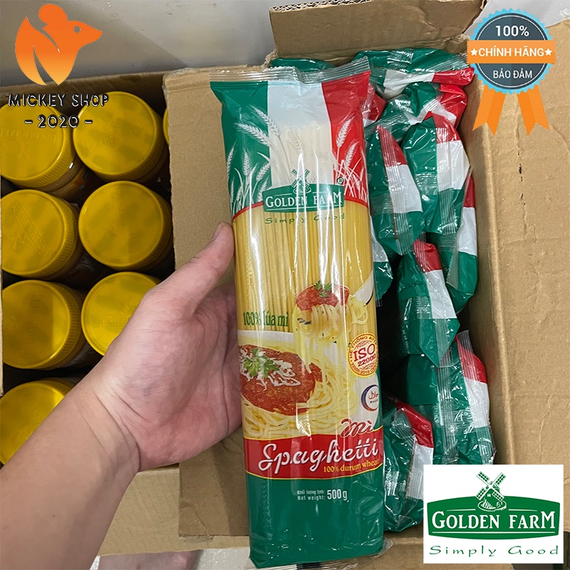 [ BÁN CHẠY ] Mì Spaghetti Golden Farm - Túi 500g- CHÍNH HÃNG