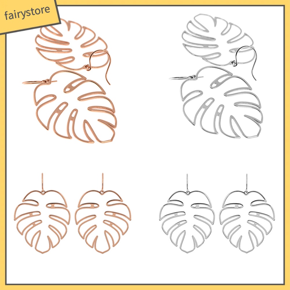 Bông tai hình lá cọ phong cách boho