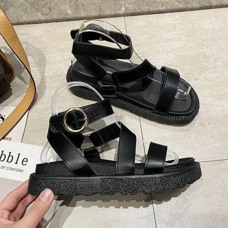 Giày Sandal Cao Gót Mũi Tròn Thời Trang Dành Cho Nữ