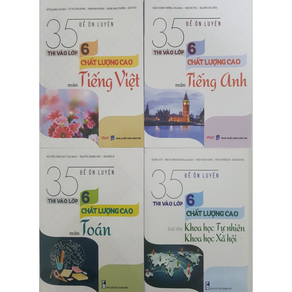Sách - Combo 35 Đề ôn luyện thi vào lớp 6 chất lượng cao (Toán - Tiếng Việt - Tiếng Anh - Khoa học tự nhiên, xã hội)